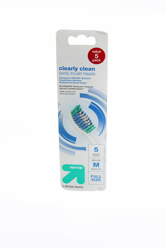 Up and Up Clearly Clean Sonic Replacement Brush Heads