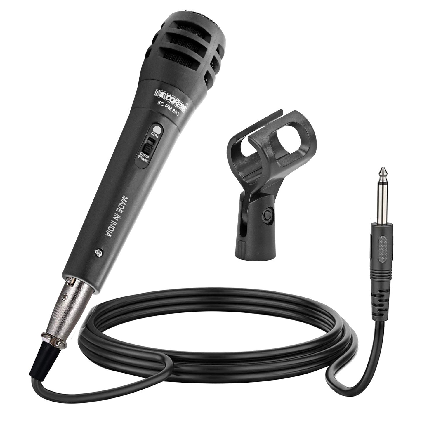 5 Core Microphone Pair XLR Dynamic Mic Karaoke Singing Handheld Microfono Wired Professional Unidirectional 1/4 Plug In Cord Connection for Vocal DJ Music - PM-883