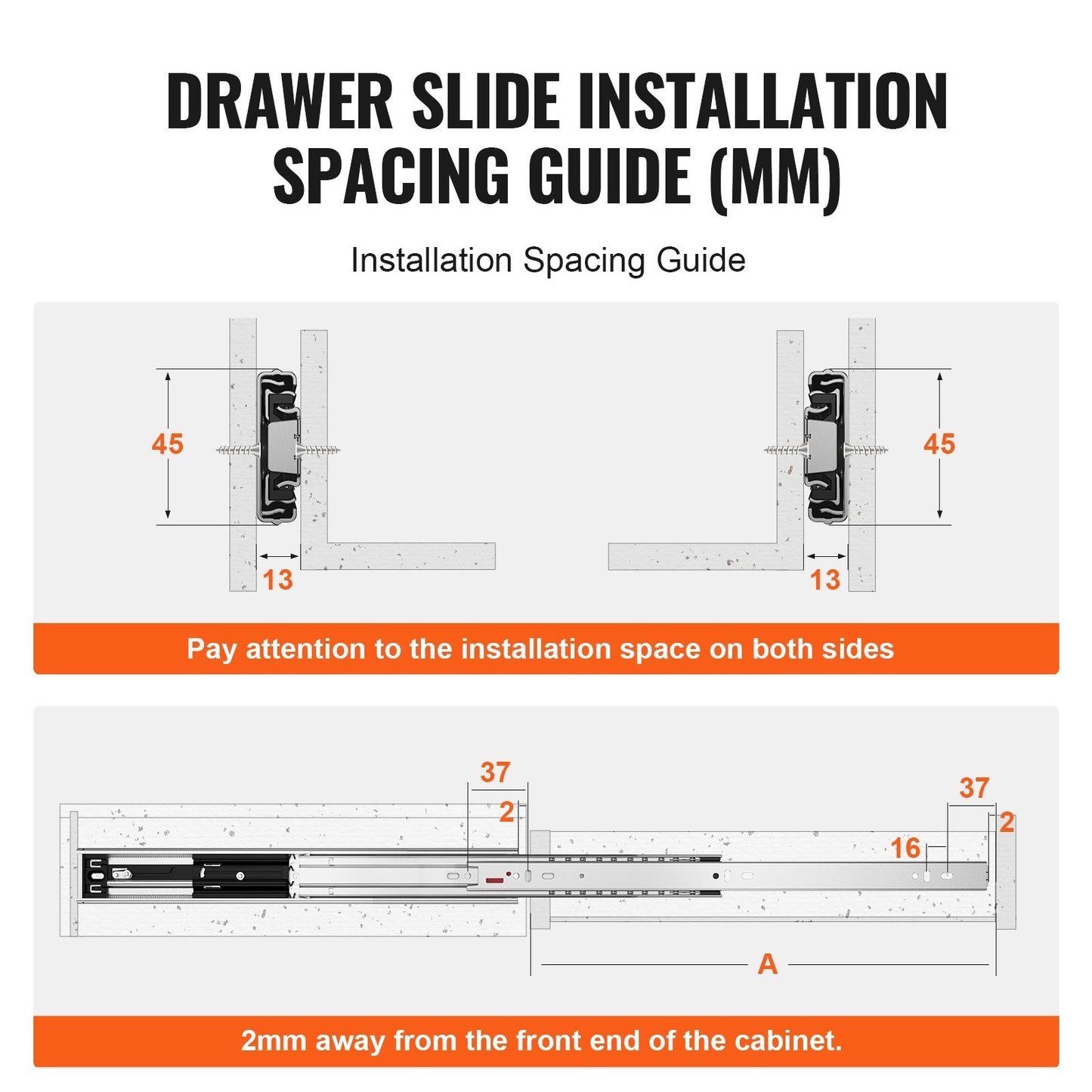 10 Pairs of 20 Inch Drawer Slides Side Mount Rails, Heavy Duty Full Extension Steel Track, Soft-Close Noiseless Guide Glides Cabinet Kitchen Runners with Ball Bearing, 100 Lbs Load Capacity