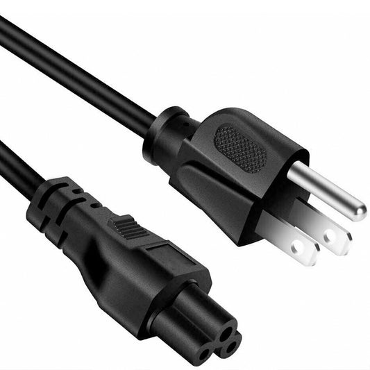 5 Core 12ft 3 Prong Non-Polarized AC Wall Power Cable Cord for HP Dell Samsung Sony Asus Acer Toshiba Laptop Charger LED LCD Monitor Replacement Power Cord PL 1002