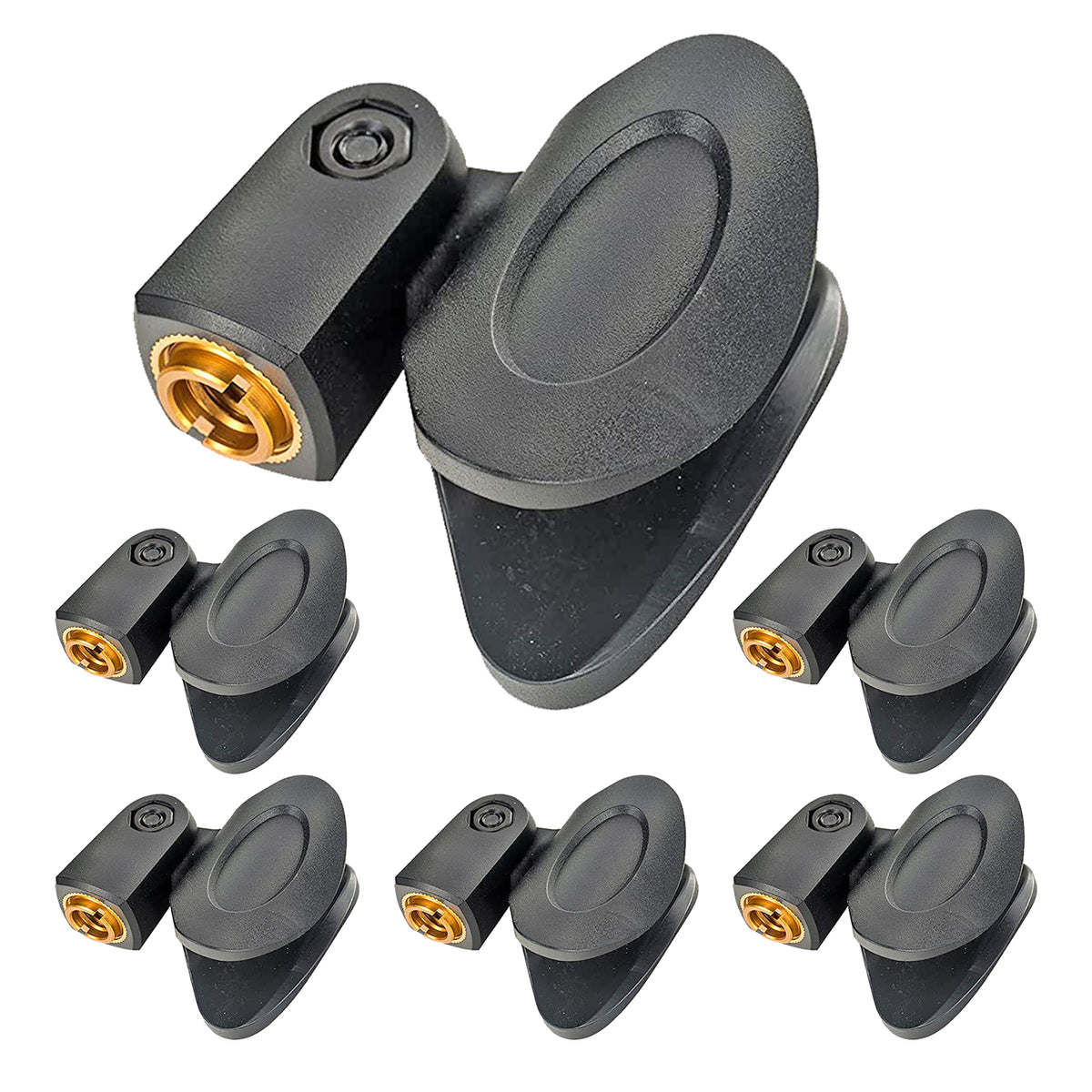 5 Core Microphone Clip Holder 6 Pieces with Screw Adapters 5/8 to 3/8 Inch - MC 02 6PCS