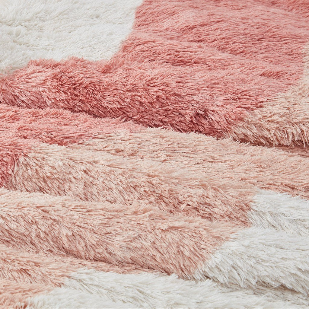 Comforter Set Ombre Shaggy Faux Fur Comforter Set