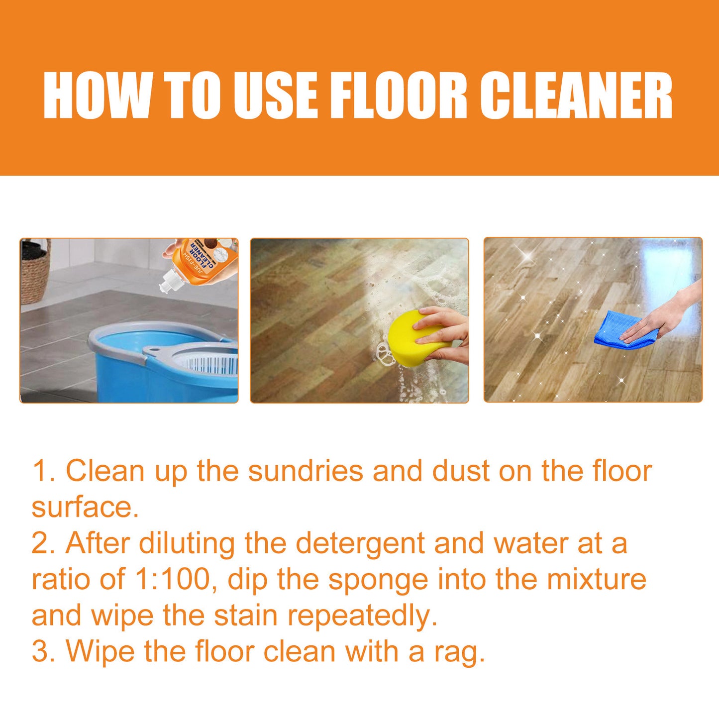 Floor Cleaner   Stain Remover Floor Cleaner Polishing Brightener Tile Cleaner