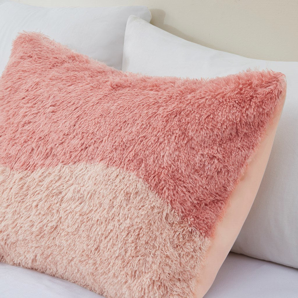 Comforter Set Ombre Shaggy Faux Fur Comforter Set