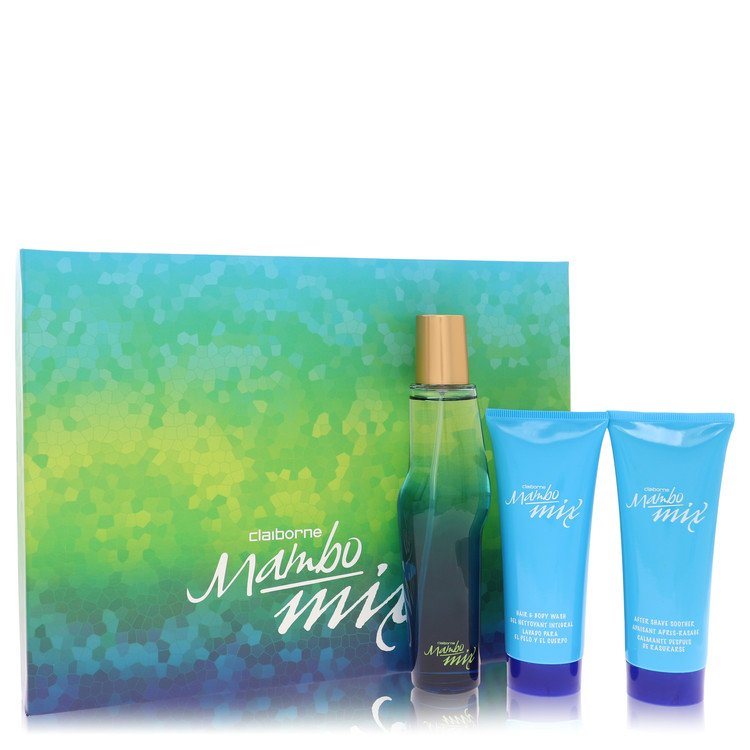 Mambo Mix by Liz Claiborne Gift Set - 3.4 oz Eau De Cologne Spray + 3.4 oz After Shave Soother + 3.4 oz Shower Gel