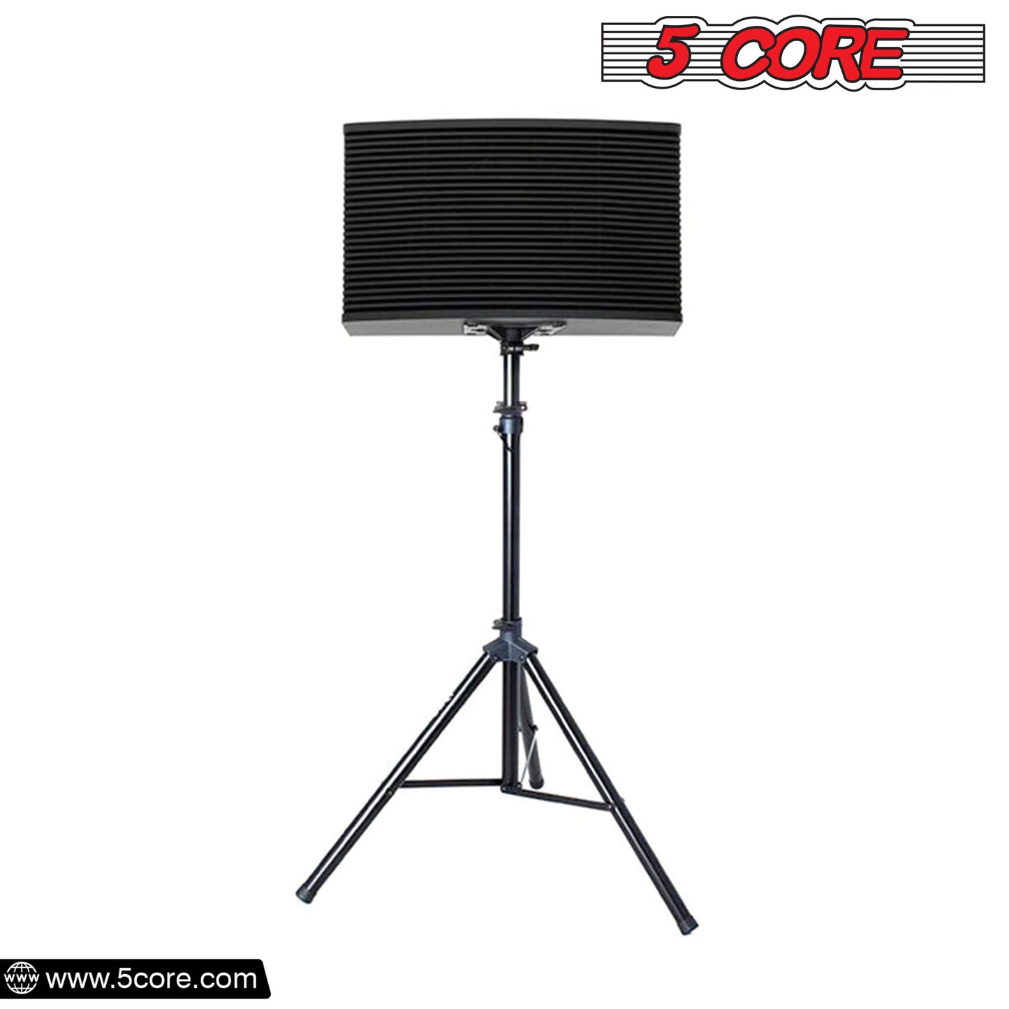 5 Core Speaker Stand Tripod Floor Heavy Duty Adjustable Up to 72 Inch DJ Studio Monitor Stands Pole Mount- SS HD 1PK BLK WOB