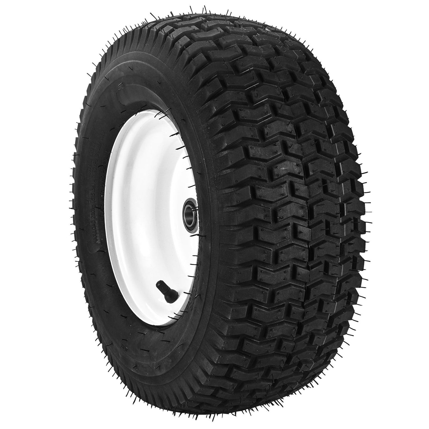 Lawn Mower Tires with Rim, 16x6.5-8" Tubeless Tractor Tires, 2-Pack Tire and Wheel Assembly, Turf Pneumatic Tires, 3" Offset Hub, 3/4" Bushing Size, 16 PCS Adapters for Riding Mower Lawn Tractor