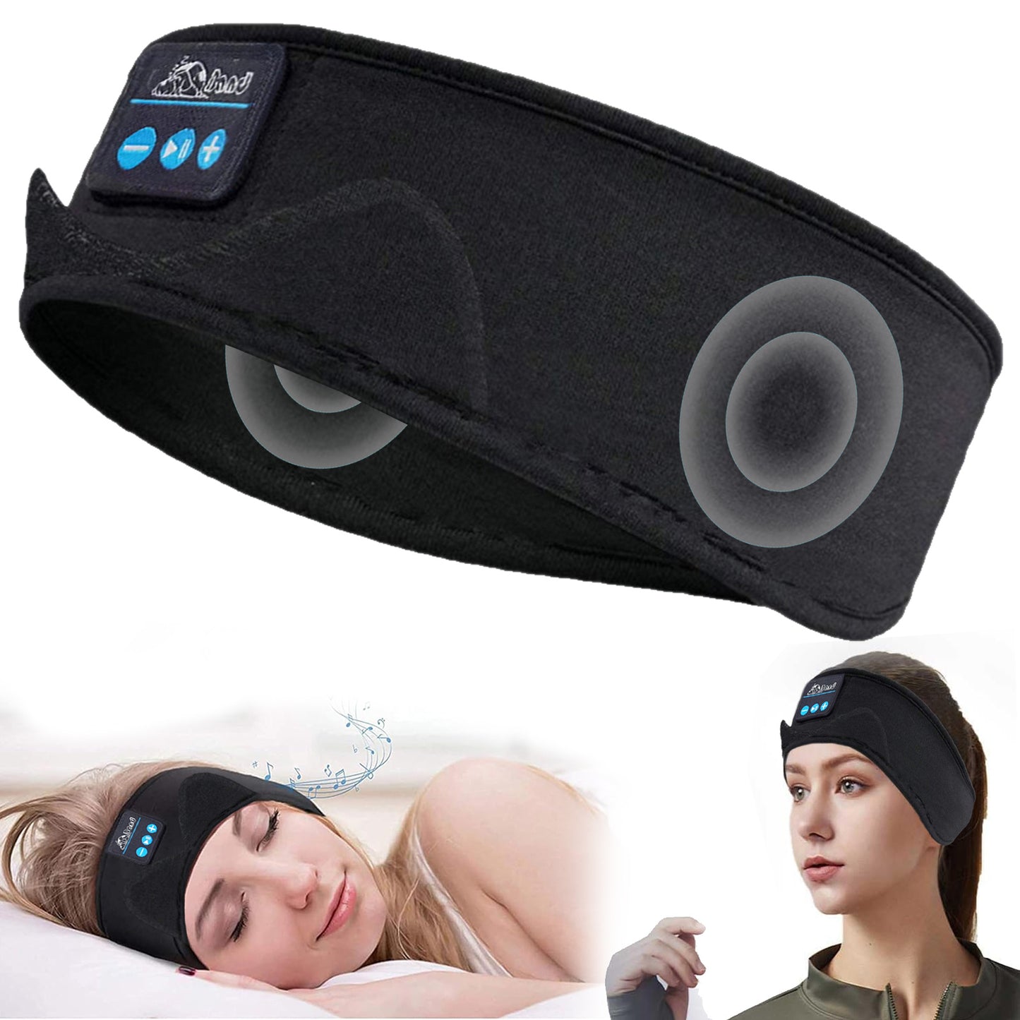 Sleep Headphones Bluetooth Headphones, Headphones with Built-in Speaker for Side Sleepers, Sleep Headphones Sleep Earbuds