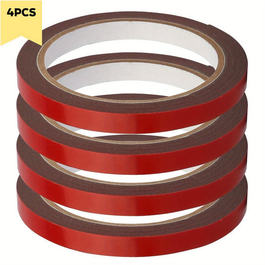 4/8/12 Rolls Double Sided Tapes Heavy Duty Double Sided Foam Tapes Strong Mounting Adhesive Tapes