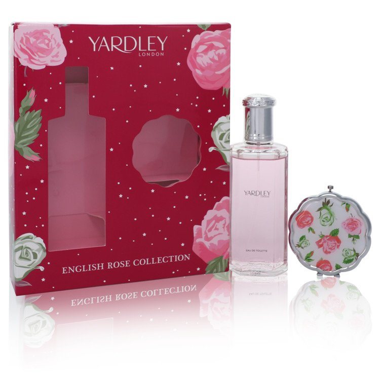 English Rose Yardley by Yardley London Gift Set - 4.2 oz Eau De Toilette Spray + Compact Mirror