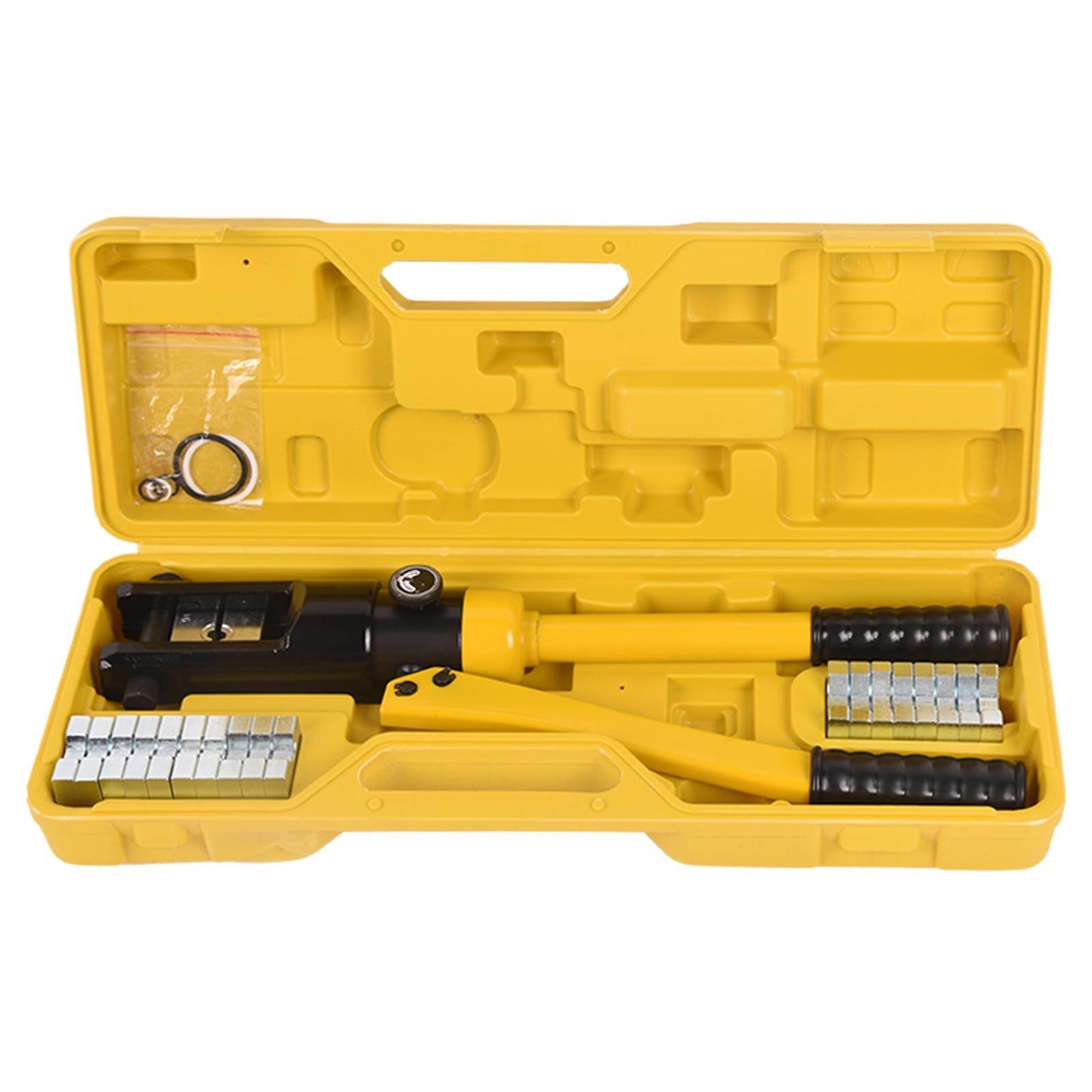 12 Ton 8 AWG-4/0 AWG Wire Hand Hydraulic Crimping Tool, Hydraulic Crimping Tool Set Cable Lug Terminal Crimper With 8 Pairs of Dies