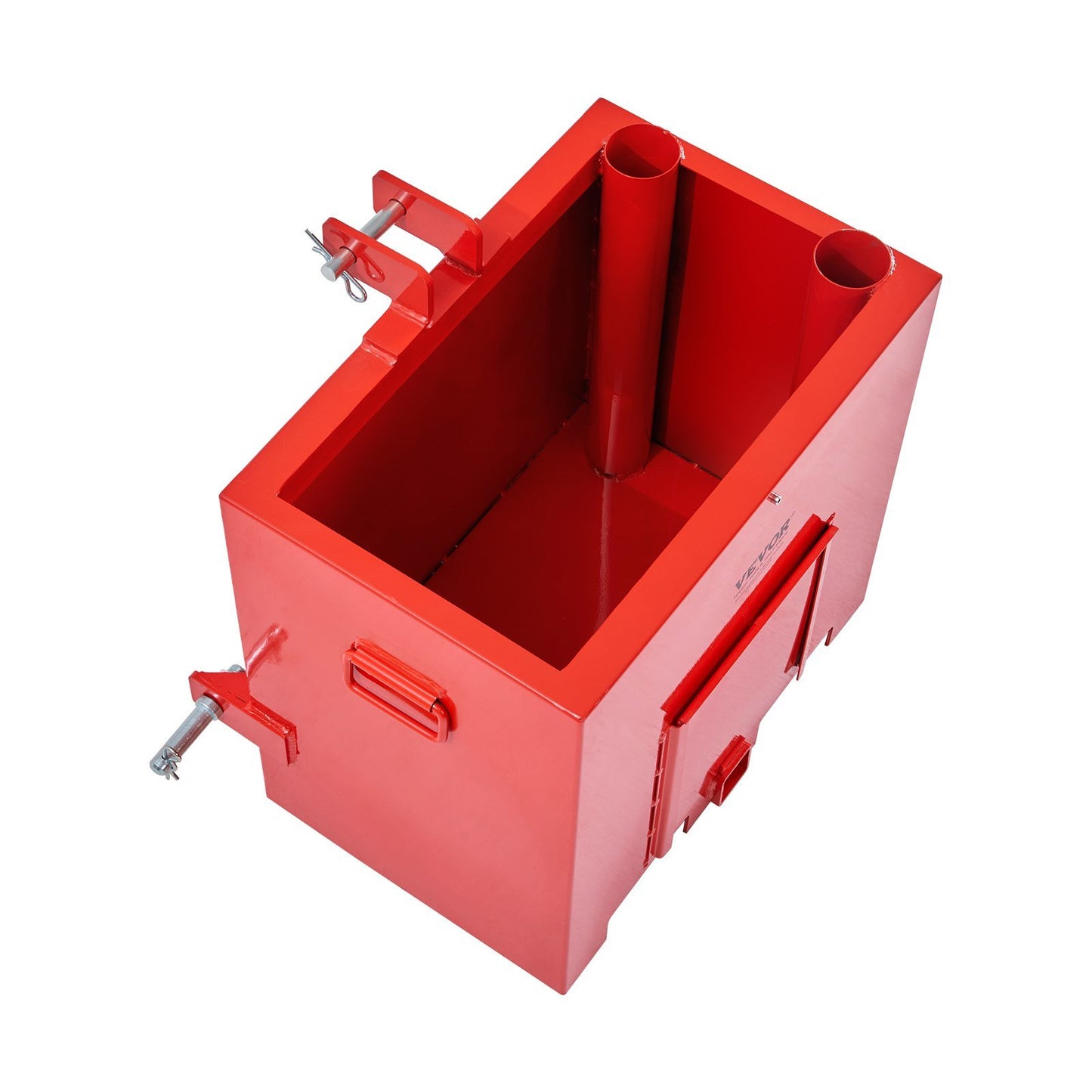 Ballast Box 3 Point Category 1 Tractor, 800lbs Capacity Hitch Ballast Box, for 2'' Hitch Receiver, Tractor Ballast Box with 5cu.ft Volume, Heavy-duty Steel, Red