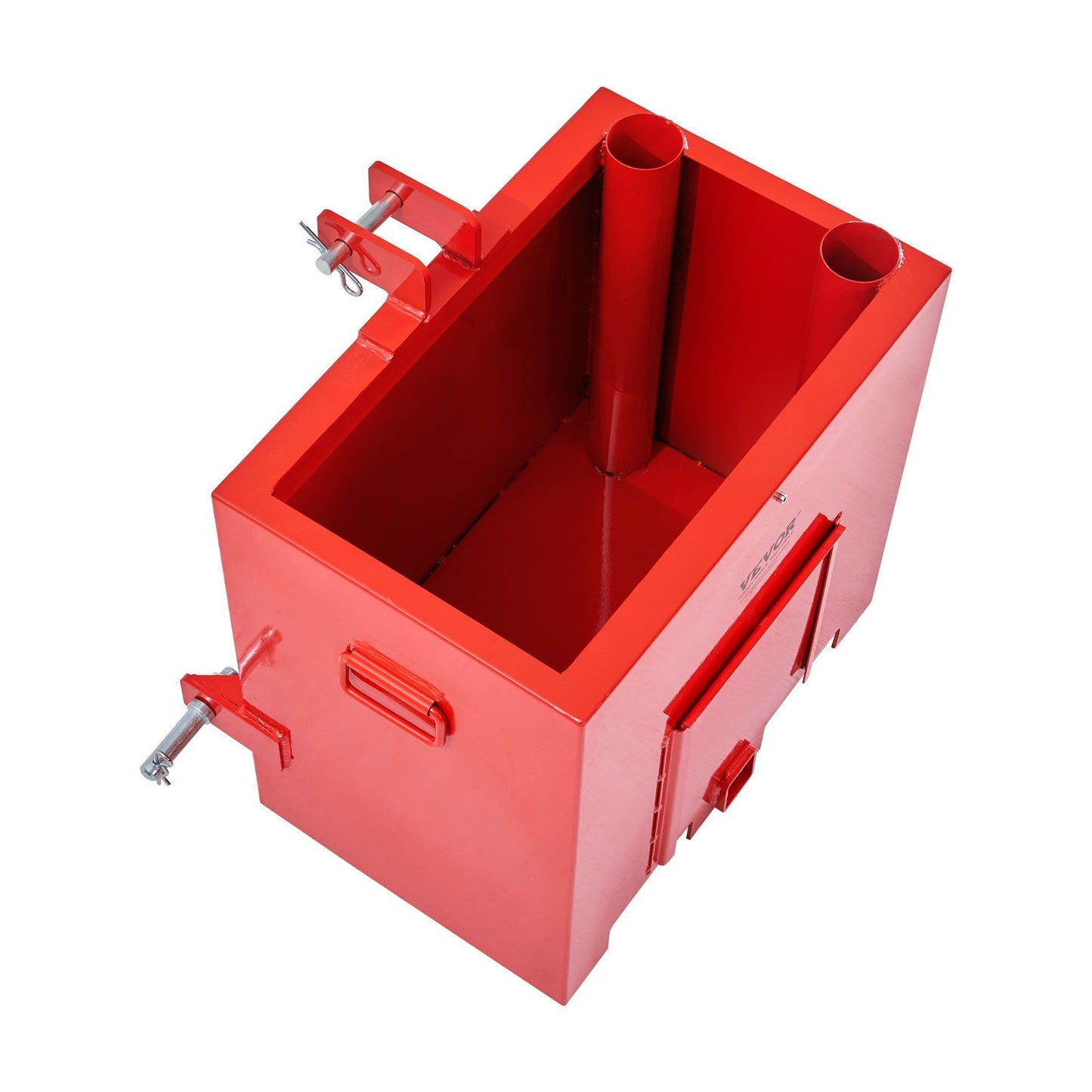 Ballast Box 3 Point Category 1 Tractor, 800lbs Capacity Hitch Ballast Box, for 2'' Hitch Receiver, Tractor Ballast Box with 5cu.ft Volume, Heavy-duty Steel, Red