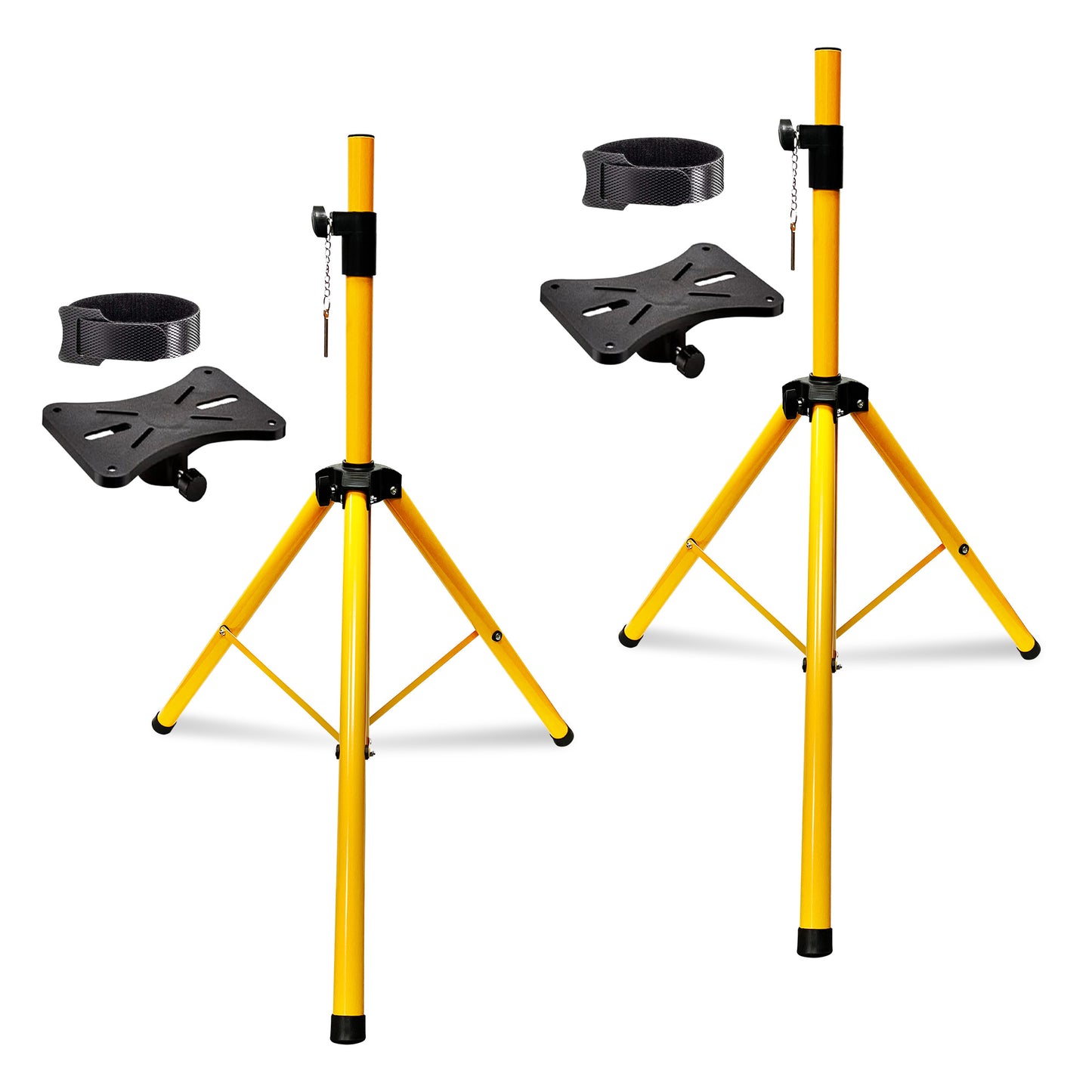 5 Core Speaker Stand Tripod Floor Tall Pair Adjustable Up to 72 Inch DJ Studio Monitor Stands Pole Mount  - SS ECO 2PK WoB