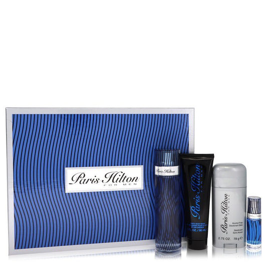 Paris Hilton by Paris Hilton Gift Set - 3.4 oz Eau De Toilette Spray + 3 oz Body Wash + 2.75 oz Deodorant Stick + .25 Mini EDT Spray