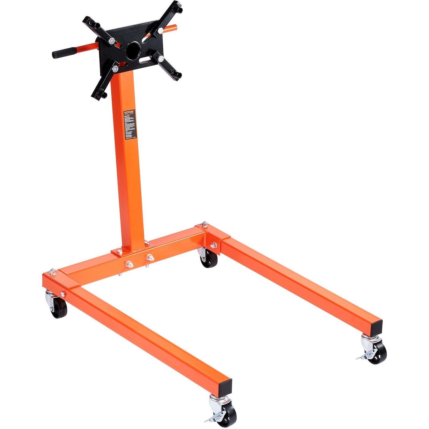 Engine Stand, 1300 lbs (3/5 Ton) Rotating Engine Motor Stand with 360 Degree Adjustable Head, Cast Iron Motor Hoist Dolly, 4-Caster, 4 Adjustable Arms, for Vehicle Maintenance, Auto Repair