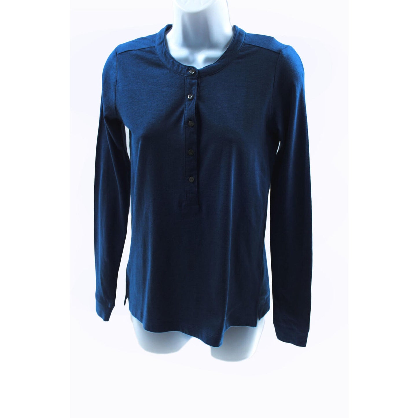 Style & Co Women's Henley Top Dark Blue SIze PP